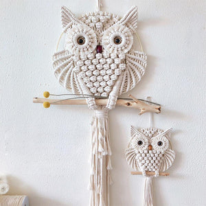 Retro Handmade Owl Tapestry