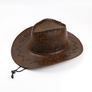 Cowboy hat with visor imitation